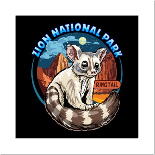 American Ringtail Cat at Zion National Park Posters and Art